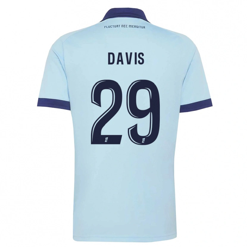 Danxen Hombre Camiseta Deja Davis #29 Azul Aciano Negro 2ª Equipación 2026/27 La Camisa