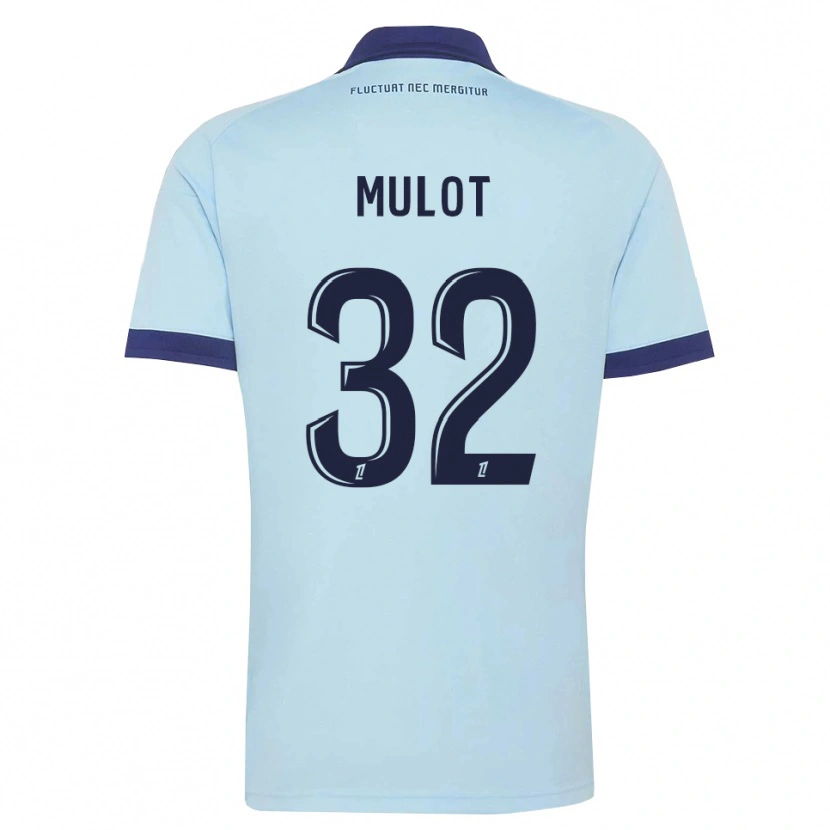 Danxen Hombre Camiseta Marie Mulot #32 Azul Aciano Negro 2ª Equipación 2026/27 La Camisa