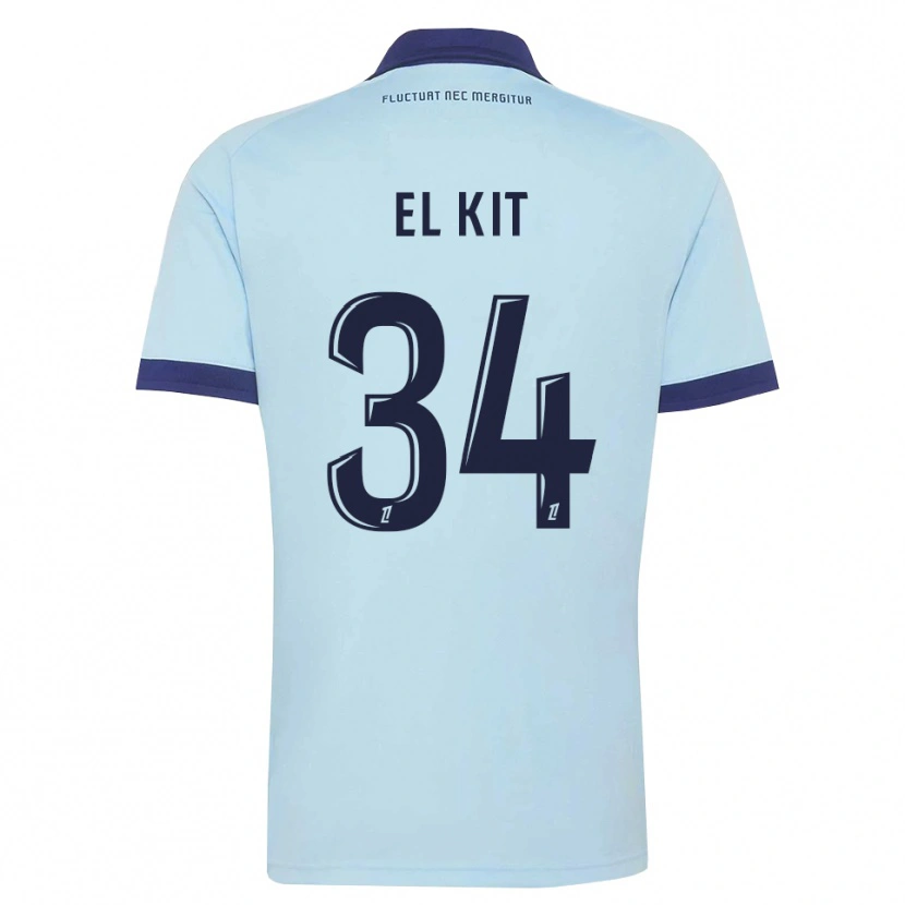 Danxen Hombre Camiseta Kamil El Kit #34 Azul Aciano Negro 2ª Equipación 2026/27 La Camisa