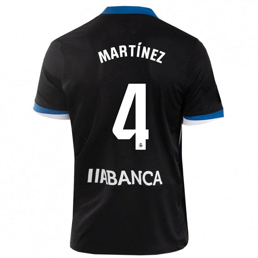 Danxen Hombre Camiseta Pablo Martínez #4 Negro Azul Blanco 2ª Equipación 2026/27 La Camisa