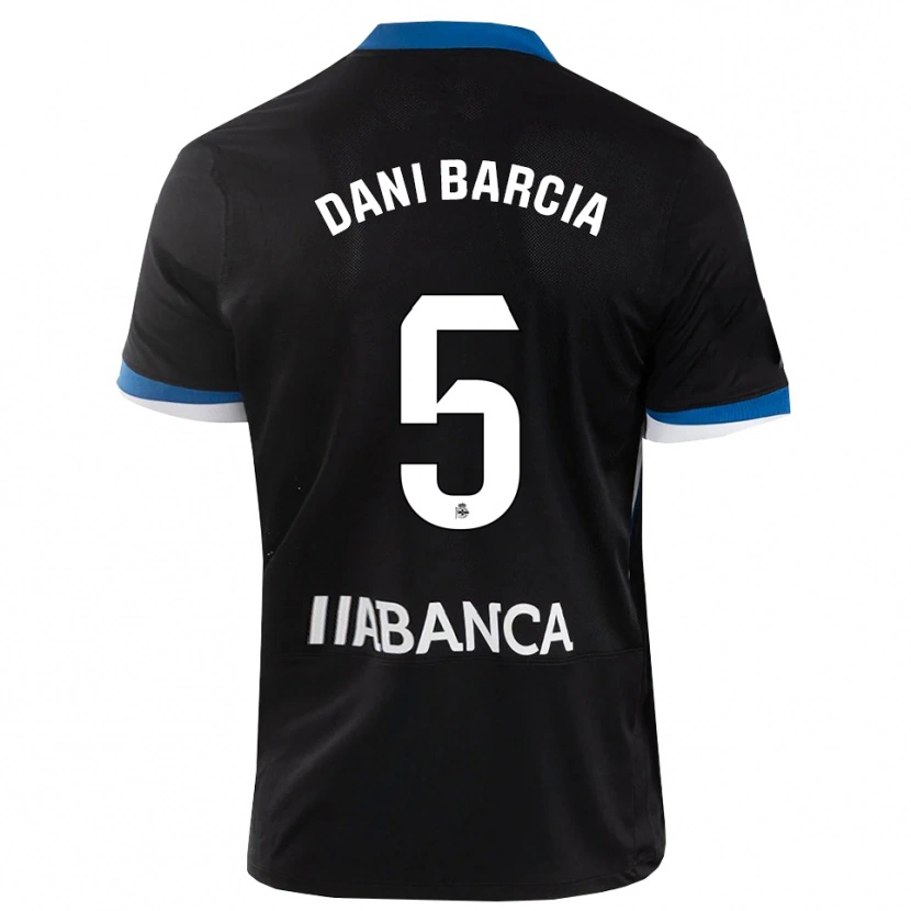 Danxen Hombre Camiseta Dani Barcia #5 Negro Azul Blanco 2ª Equipación 2026/27 La Camisa