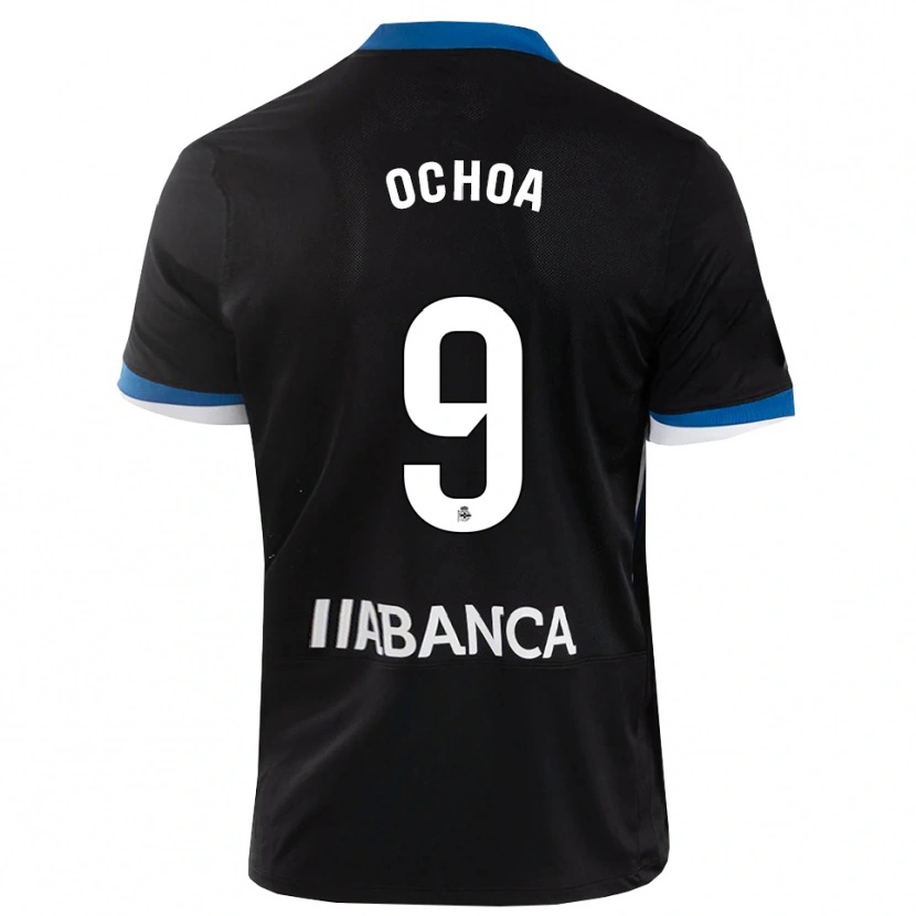 Danxen Hombre Camiseta Martín Ochoa #9 Negro Azul Blanco 2ª Equipación 2026/27 La Camisa