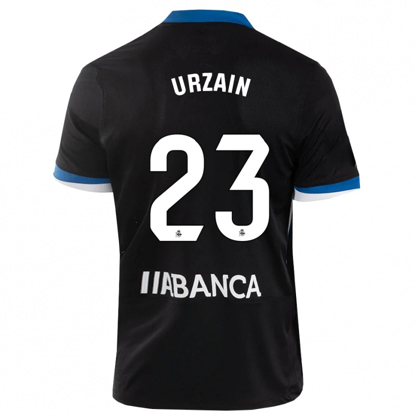 Danxen Hombre Camiseta Fabián Urzain #23 Negro Azul Blanco 2ª Equipación 2026/27 La Camisa