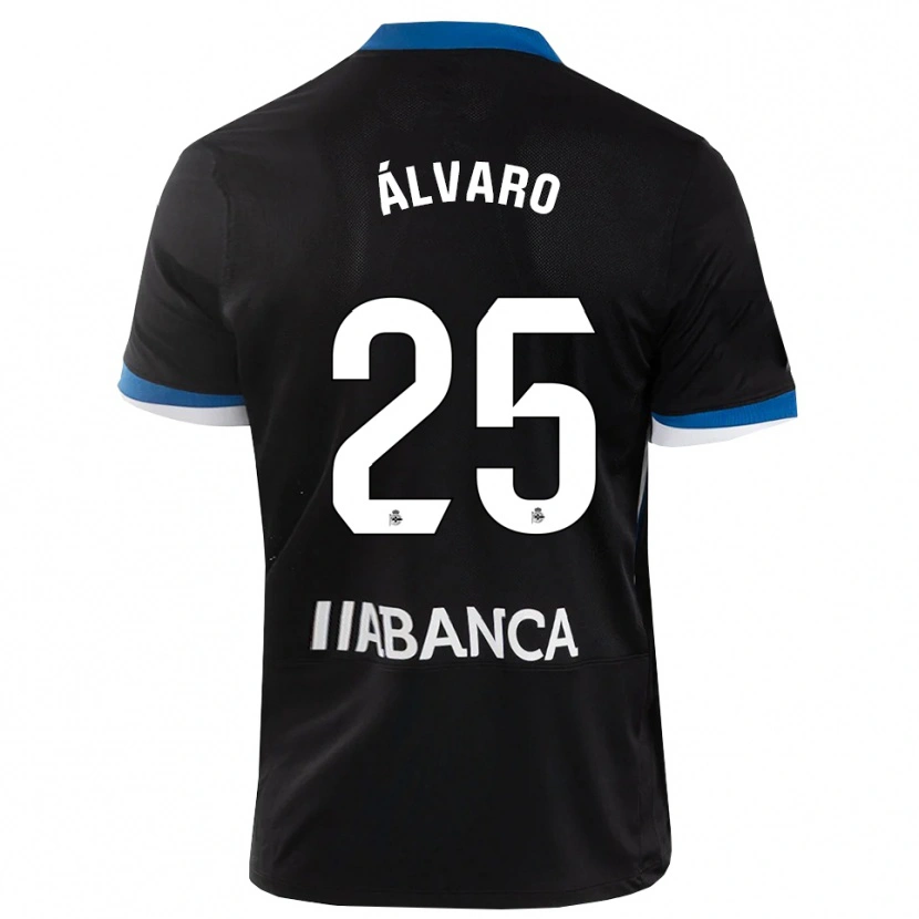 Danxen Hombre Camiseta Álvaro Ferllo #25 Negro Azul Blanco 2ª Equipación 2026/27 La Camisa