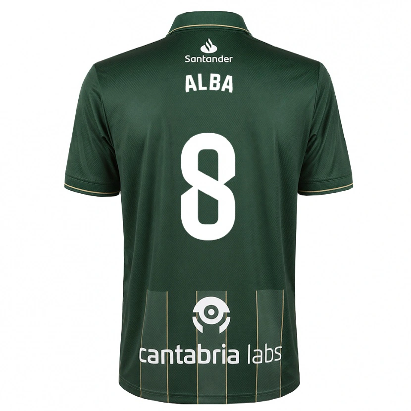 Danxen Hombre Camiseta Alba Luzuriaga Albelda #8 Gris Pizarra Oscuro Blanco 2ª Equipación 2026/27 La Camisa