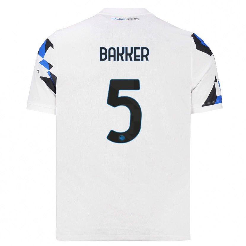Danxen Hombre Camiseta Mitchel Bakker #5 Blanco Rojo Azul 2ª Equipación 2026/27 La Camisa