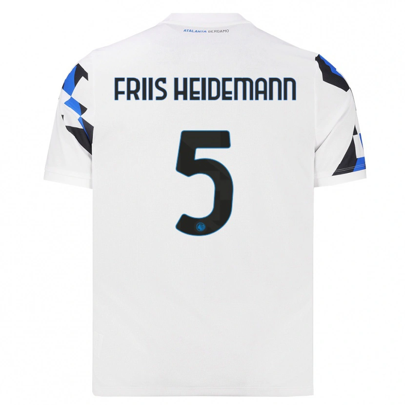 Danxen Hombre Camiseta Lukas Friis Heidemann #5 Blanco Rojo Azul 2ª Equipación 2026/27 La Camisa