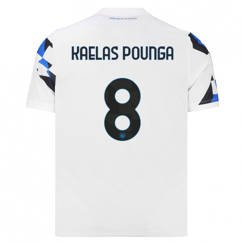 Danxen Hombre Camiseta Digne Kaelas Pounga #8 Blanco Rojo Azul 2ª Equipación 2026/27 La Camisa
