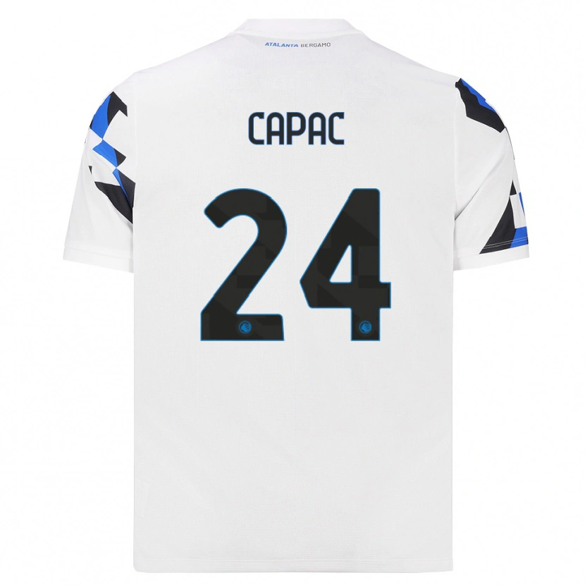 Danxen Hombre Camiseta Alexandru Capac #24 Blanco Rojo Azul 2ª Equipación 2026/27 La Camisa