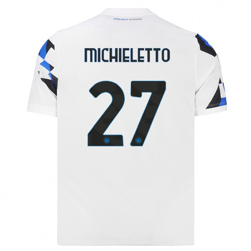 Danxen Hombre Camiseta Andrea Michieletto #27 Blanco Rojo Azul 2ª Equipación 2026/27 La Camisa