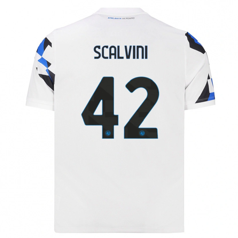 Danxen Hombre Camiseta Giorgio Scalvini #42 Blanco Rojo Azul 2ª Equipación 2026/27 La Camisa