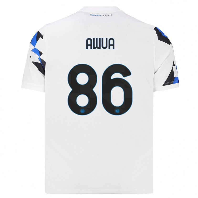 Danxen Hombre Camiseta Theophilus Awua #86 Blanco Rojo Azul 2ª Equipación 2026/27 La Camisa