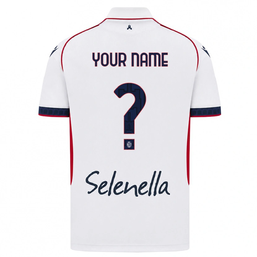 Danxen Hombre Camiseta Su Nombre #0 Blanco Rojo Azul Real 2ª Equipación 2026/27 La Camisa