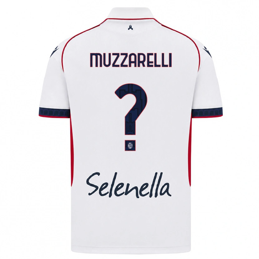 Danxen Hombre Camiseta Lorenzo Muzzarelli #0 Blanco Rojo Azul Real 2ª Equipación 2026/27 La Camisa