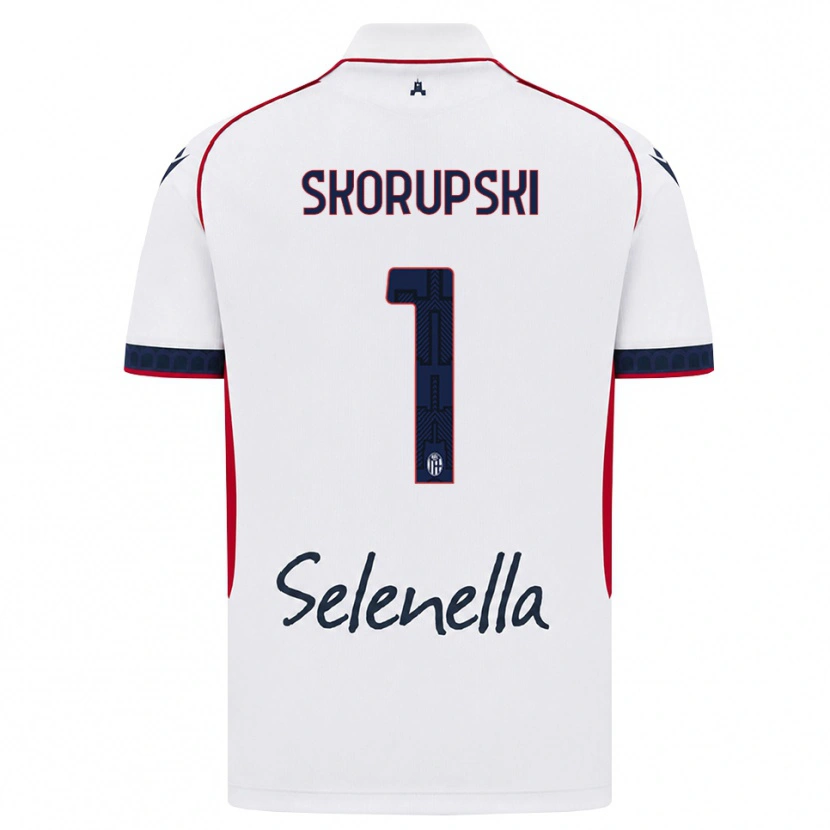 Danxen Hombre Camiseta Lukasz Skorupski #1 Blanco Rojo Azul Real 2ª Equipación 2026/27 La Camisa