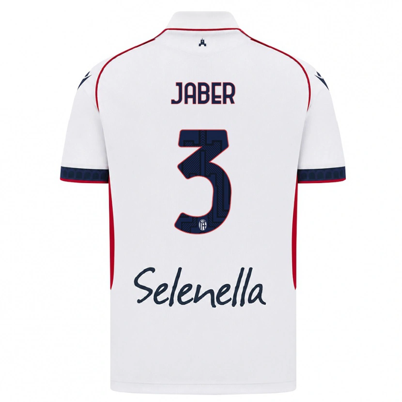 Danxen Hombre Camiseta Ali Jaber #3 Blanco Rojo Azul Real 2ª Equipación 2026/27 La Camisa