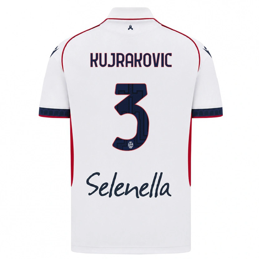 Danxen Hombre Camiseta Minel Kujrakovic #3 Blanco Rojo Azul Real 2ª Equipación 2026/27 La Camisa