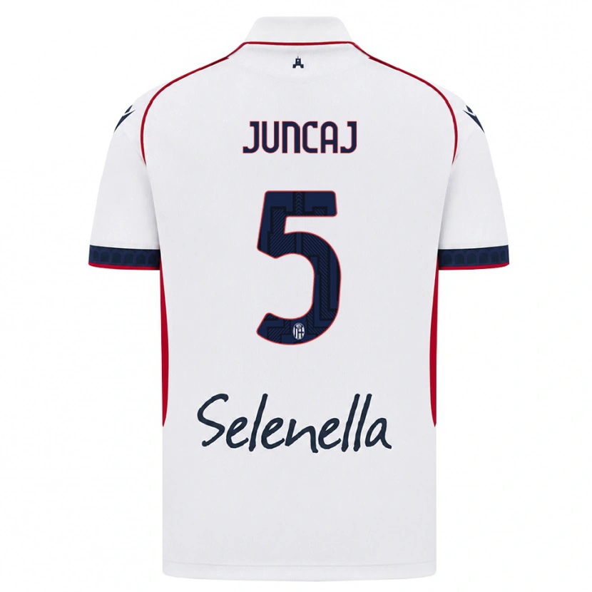 Danxen Hombre Camiseta Flavio Juncaj #5 Blanco Rojo Azul Real 2ª Equipación 2026/27 La Camisa