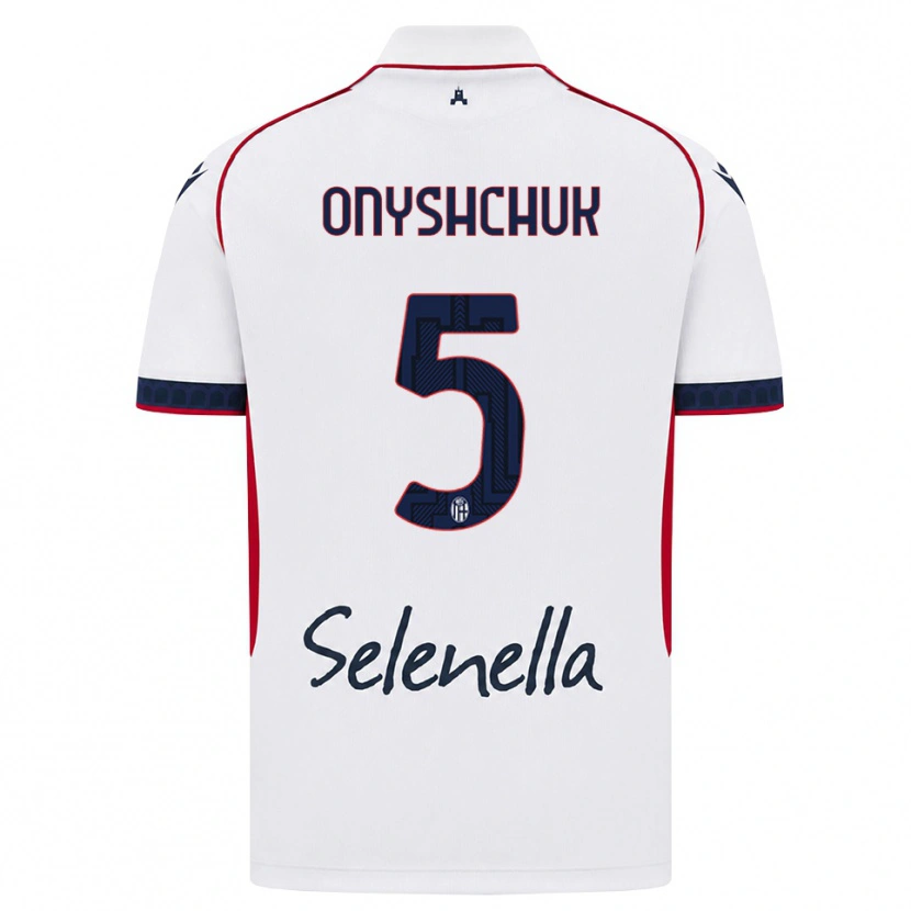Danxen Hombre Camiseta Zakhar Onyshchuk #5 Blanco Rojo Azul Real 2ª Equipación 2026/27 La Camisa