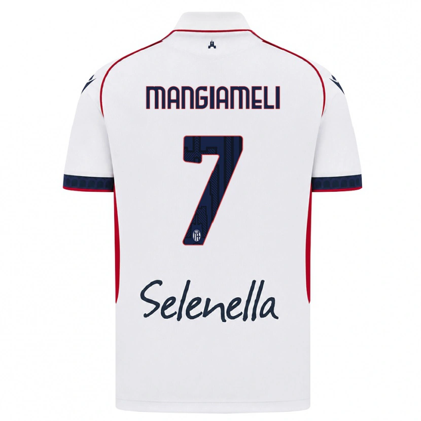 Danxen Hombre Camiseta Federico Mangiameli #7 Blanco Rojo Azul Real 2ª Equipación 2026/27 La Camisa