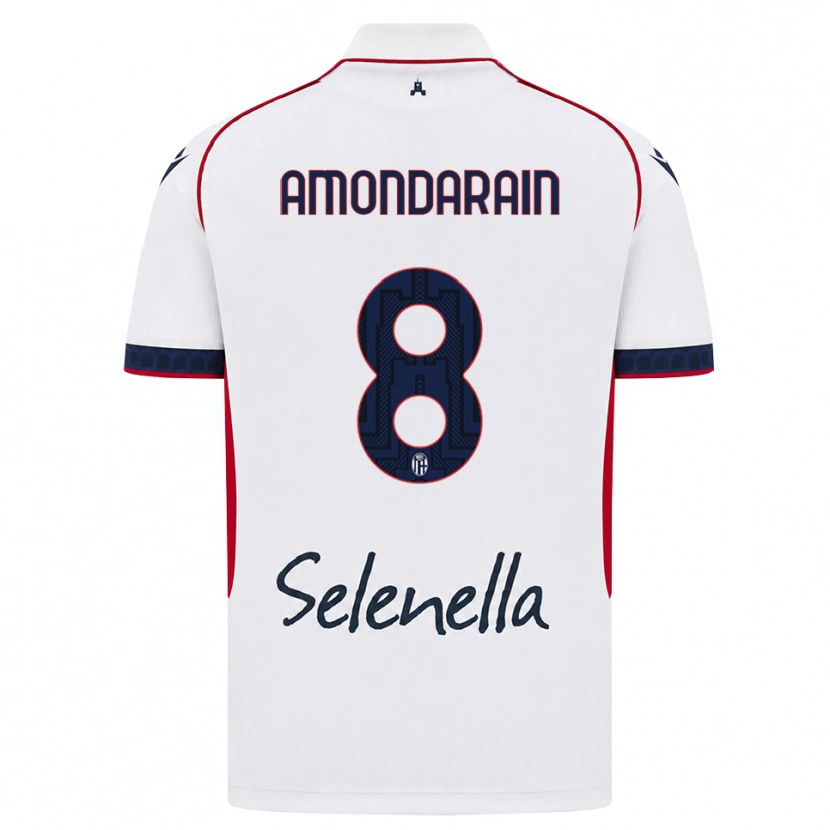 Danxen Hombre Camiseta Mikel Amondarain #8 Blanco Rojo Azul Real 2ª Equipación 2026/27 La Camisa