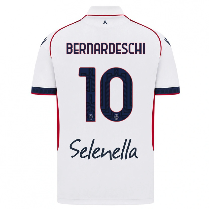 Danxen Hombre Camiseta Federico Bernardeschi #10 Blanco Rojo Azul Real 2ª Equipación 2026/27 La Camisa