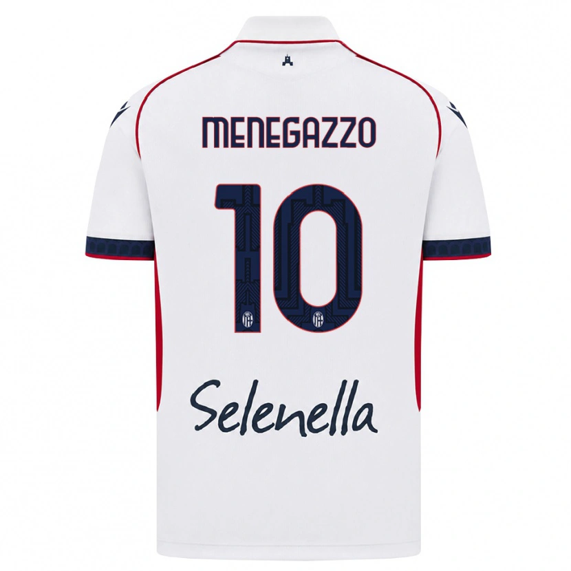Danxen Hombre Camiseta Lorenzo Menegazzo #10 Blanco Rojo Azul Real 2ª Equipación 2026/27 La Camisa