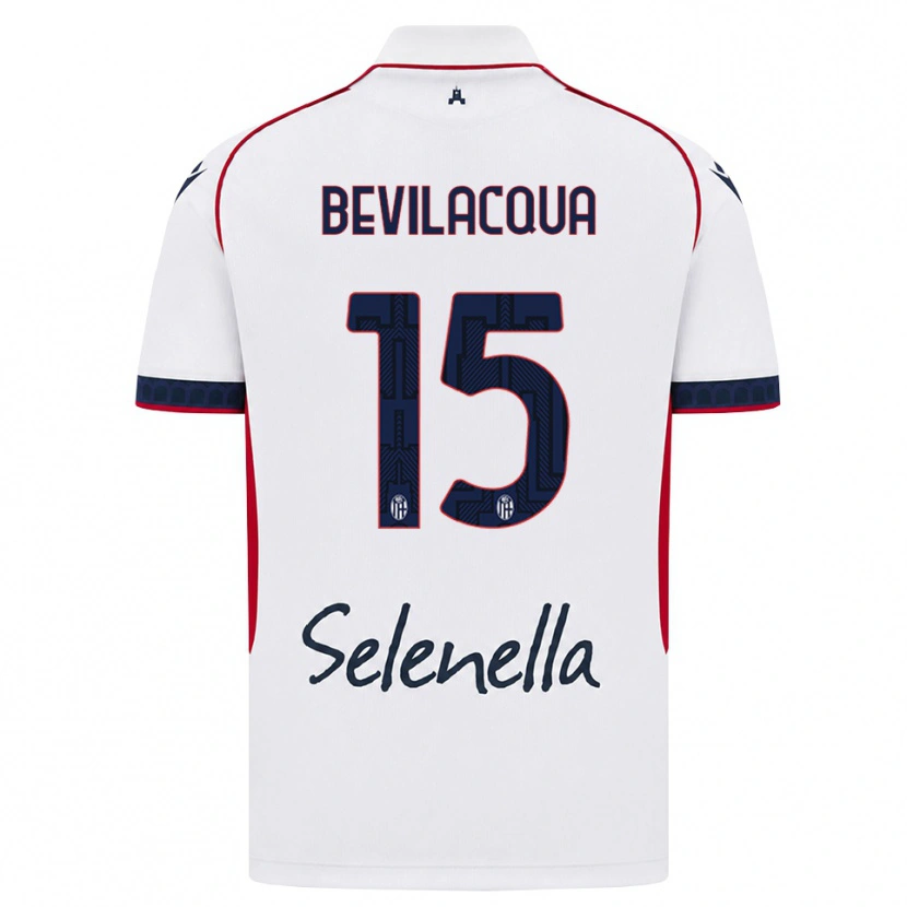 Danxen Hombre Camiseta Vincenzo Bevilacqua #15 Blanco Rojo Azul Real 2ª Equipación 2026/27 La Camisa