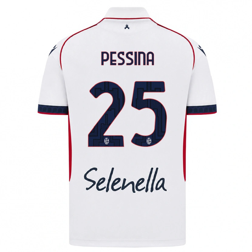Danxen Hombre Camiseta Massimo Pessina #25 Blanco Rojo Azul Real 2ª Equipación 2026/27 La Camisa