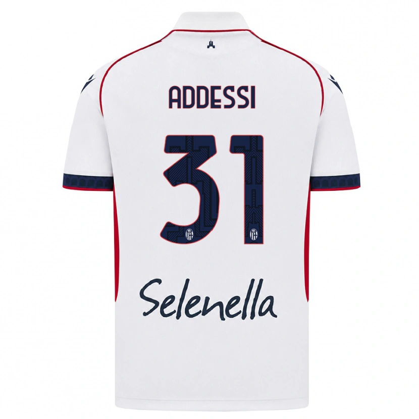 Danxen Hombre Camiseta Simone Addessi #31 Blanco Rojo Azul Real 2ª Equipación 2026/27 La Camisa