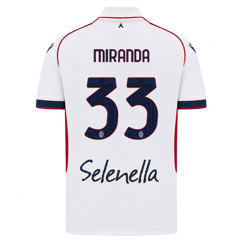 Danxen Hombre Camiseta Juan Miranda #33 Blanco Rojo Azul Real 2ª Equipación 2026/27 La Camisa