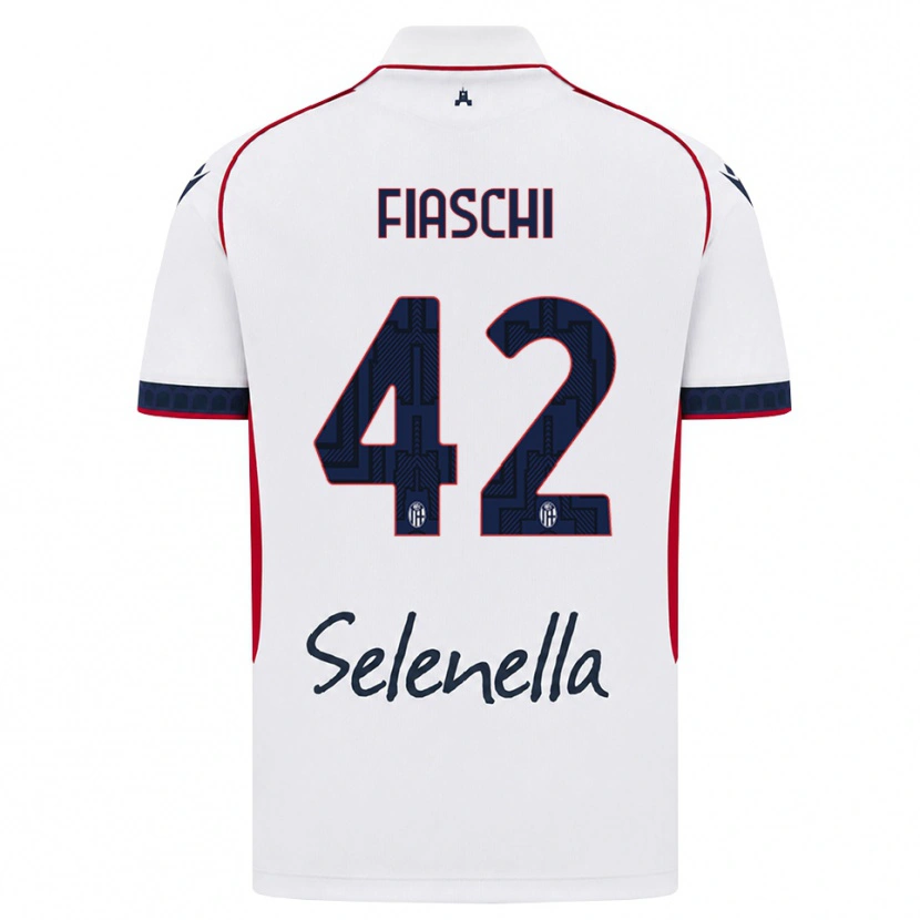 Danxen Hombre Camiseta Marco Fiaschi #42 Blanco Rojo Azul Real 2ª Equipación 2026/27 La Camisa