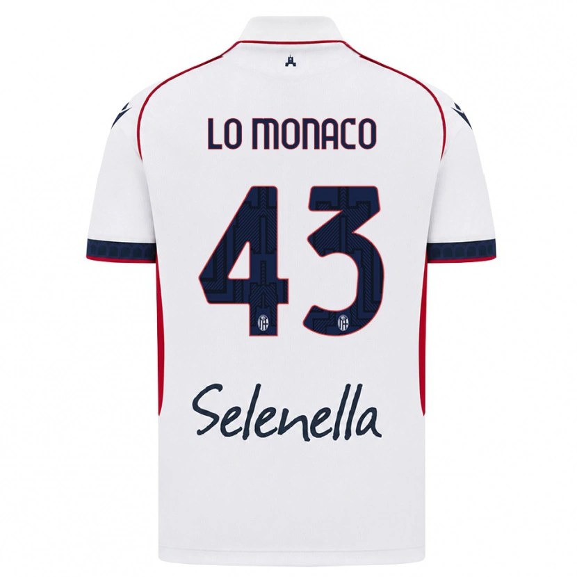 Danxen Hombre Camiseta Luca Lo Monaco #43 Blanco Rojo Azul Real 2ª Equipación 2026/27 La Camisa