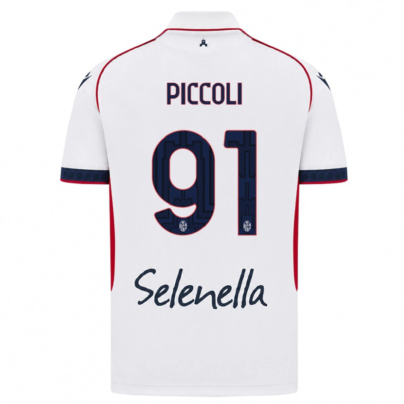 Danxen Hombre Camiseta Roberto Piccoli #91 Blanco Rojo Azul Real 2ª Equipación 2026/27 La Camisa