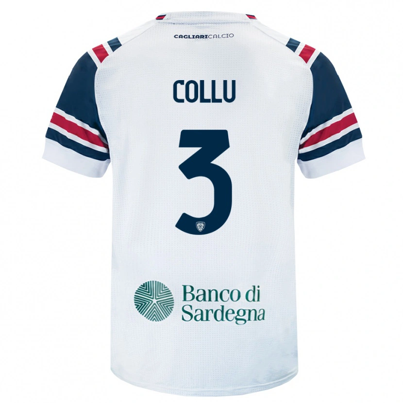 Danxen Hombre Camiseta Davide Collu #3 Blanco Rojo Verde 2ª Equipación 2026/27 La Camisa
