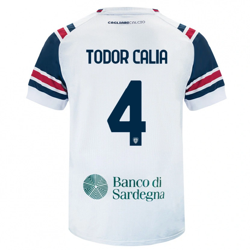 Danxen Hombre Camiseta Francesco Todor Calia #4 Blanco Rojo Verde 2ª Equipación 2026/27 La Camisa