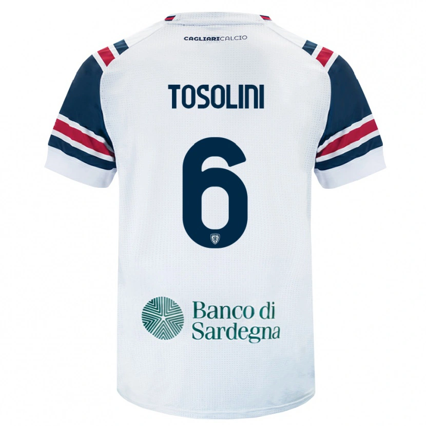 Danxen Hombre Camiseta Nicolas Tosolini #6 Blanco Rojo Verde 2ª Equipación 2026/27 La Camisa