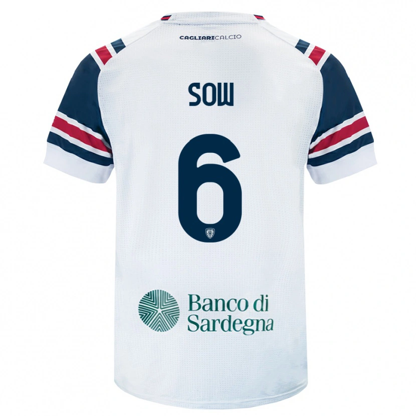 Danxen Hombre Camiseta Mouhamed Sow #6 Blanco Rojo Verde 2ª Equipación 2026/27 La Camisa