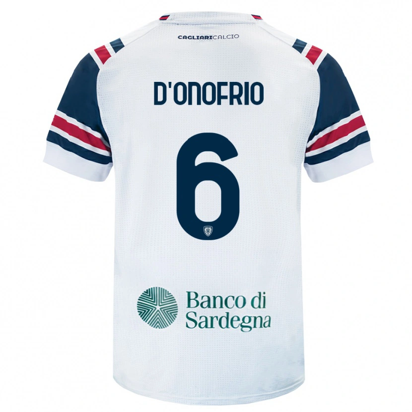 Danxen Hombre Camiseta Vincenzo D'onofrio #6 Blanco Rojo Verde 2ª Equipación 2026/27 La Camisa