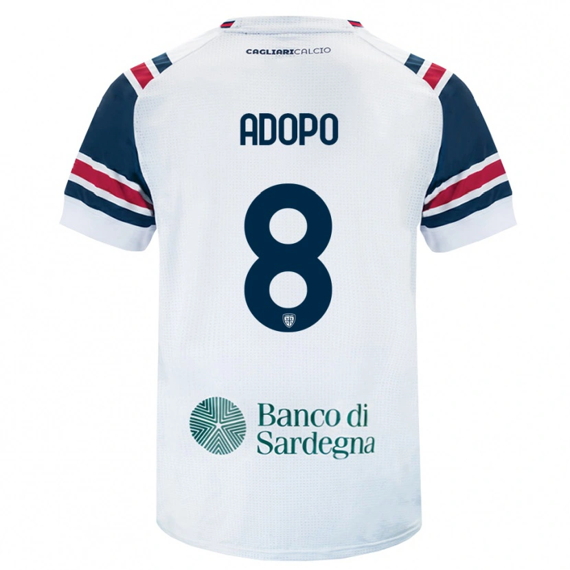 Danxen Hombre Camiseta Michel Adopo #8 Blanco Rojo Verde 2ª Equipación 2026/27 La Camisa