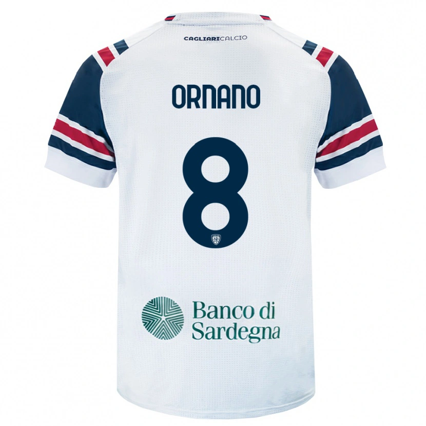 Danxen Hombre Camiseta Marco Ornano #8 Blanco Rojo Verde 2ª Equipación 2026/27 La Camisa