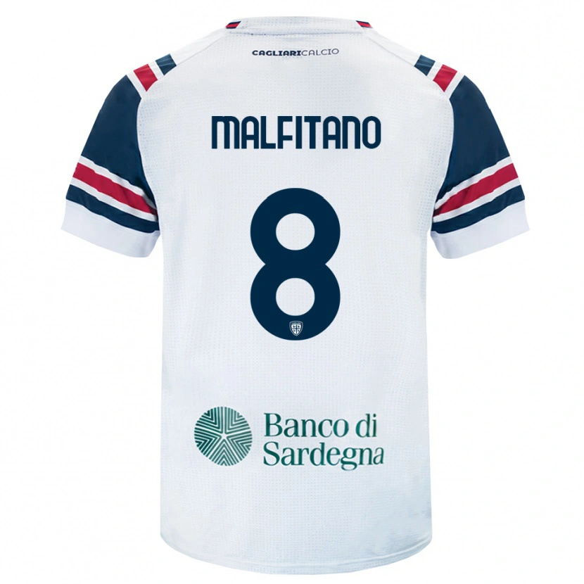 Danxen Hombre Camiseta Roberto Malfitano #8 Blanco Rojo Verde 2ª Equipación 2026/27 La Camisa