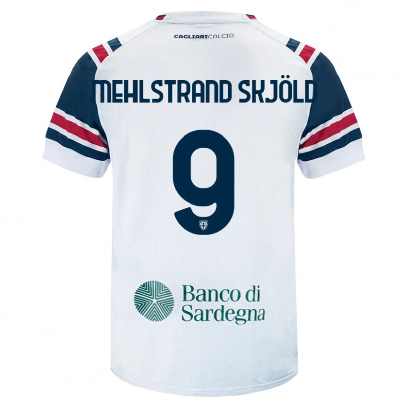 Danxen Hombre Camiseta William Mehlstrand Skjöld #9 Blanco Rojo Verde 2ª Equipación 2026/27 La Camisa