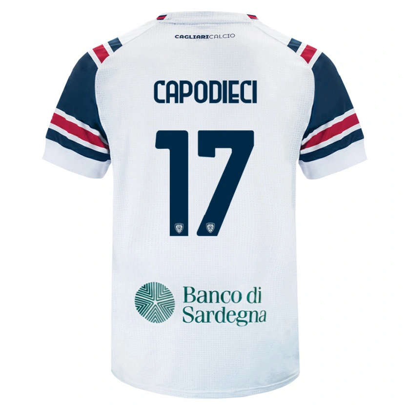 Danxen Hombre Camiseta Loris Capodieci #17 Blanco Rojo Verde 2ª Equipación 2026/27 La Camisa