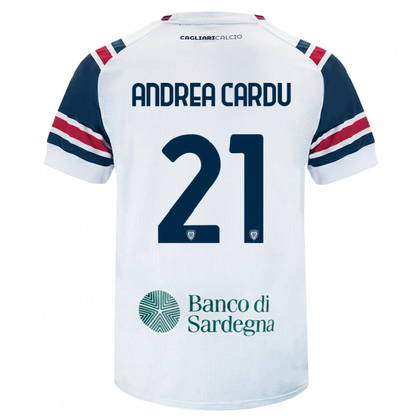 Danxen Hombre Camiseta Giovanni Andrea Cardu #21 Blanco Rojo Verde 2ª Equipación 2026/27 La Camisa