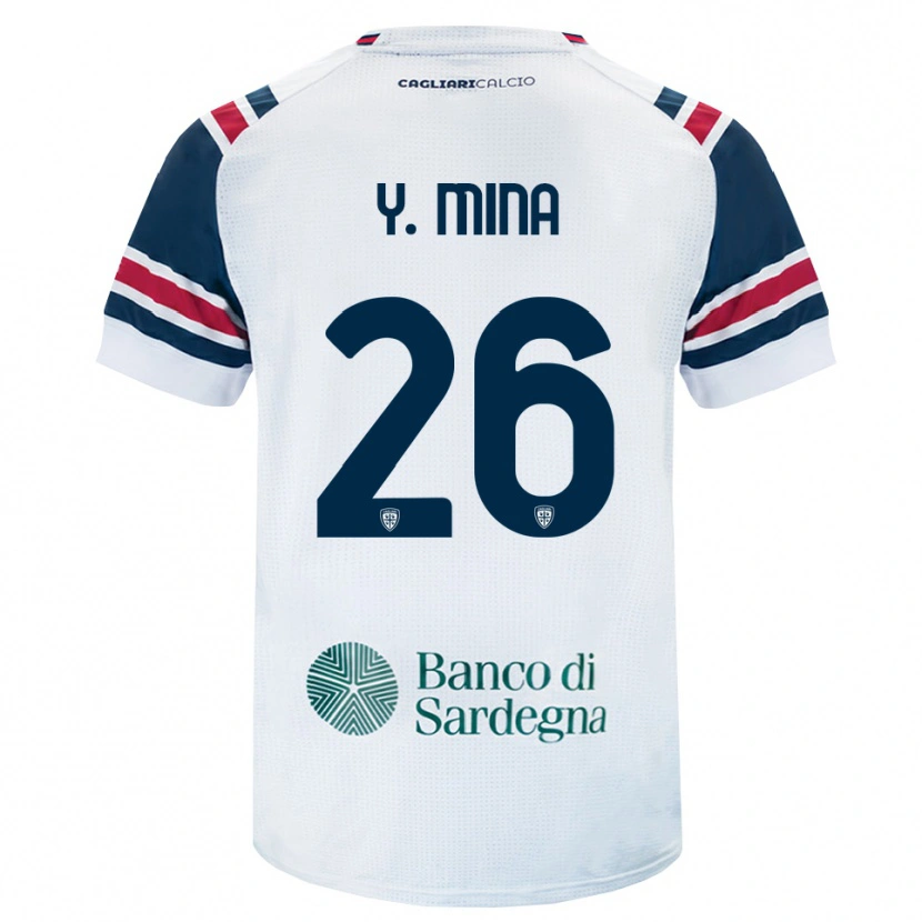 Danxen Hombre Camiseta Yerry Mina #26 Blanco Rojo Verde 2ª Equipación 2026/27 La Camisa