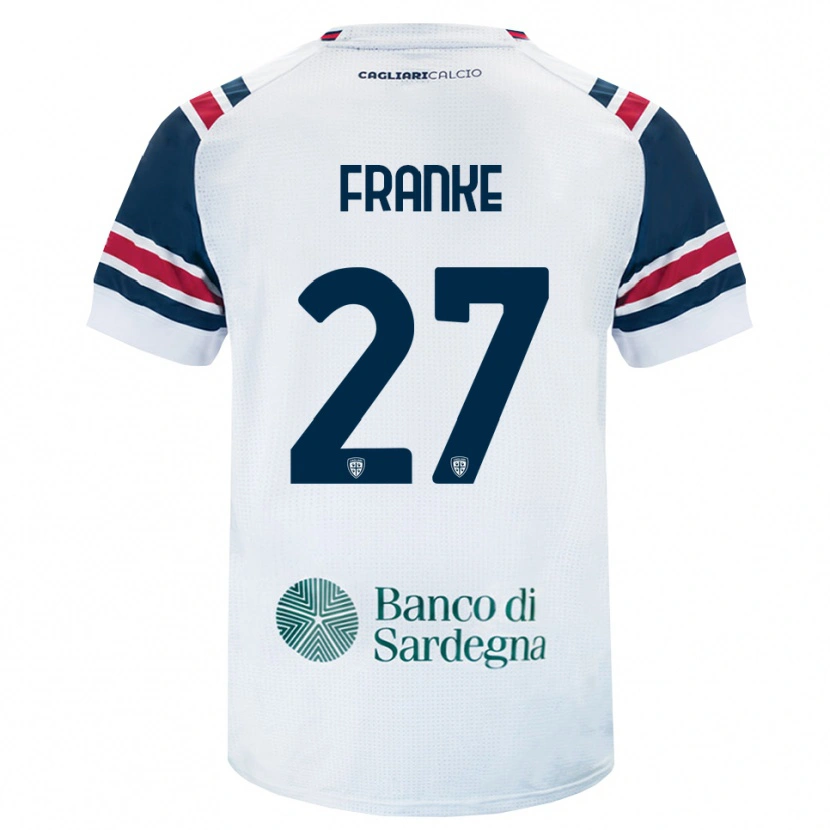 Danxen Hombre Camiseta Antoni Franke #27 Blanco Rojo Verde 2ª Equipación 2026/27 La Camisa