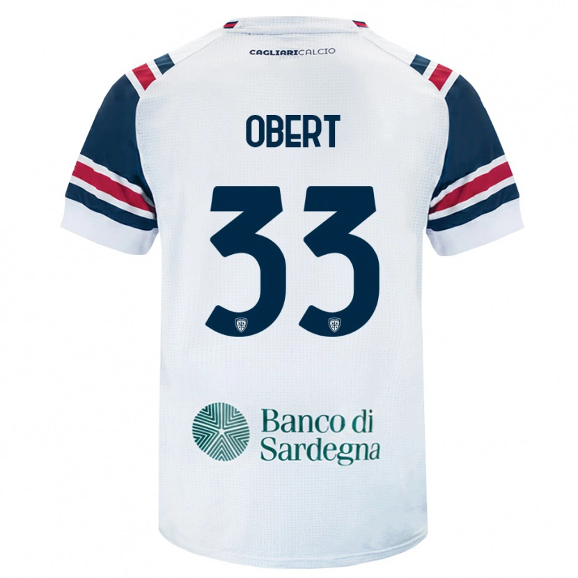 Danxen Hombre Camiseta Adam Obert #33 Blanco Rojo Verde 2ª Equipación 2026/27 La Camisa