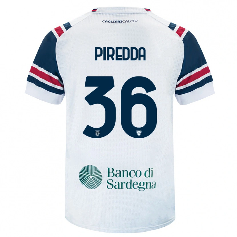 Danxen Hombre Camiseta Giuseppe Piredda #36 Blanco Rojo Verde 2ª Equipación 2026/27 La Camisa