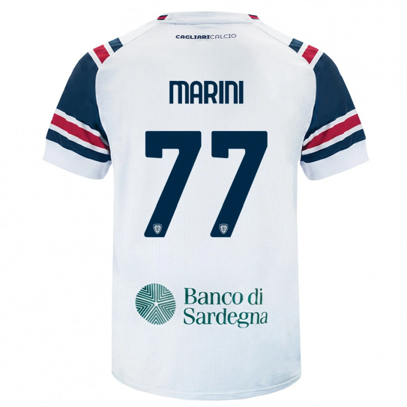 Danxen Hombre Camiseta Matteo Marini #77 Blanco Rojo Verde 2ª Equipación 2026/27 La Camisa